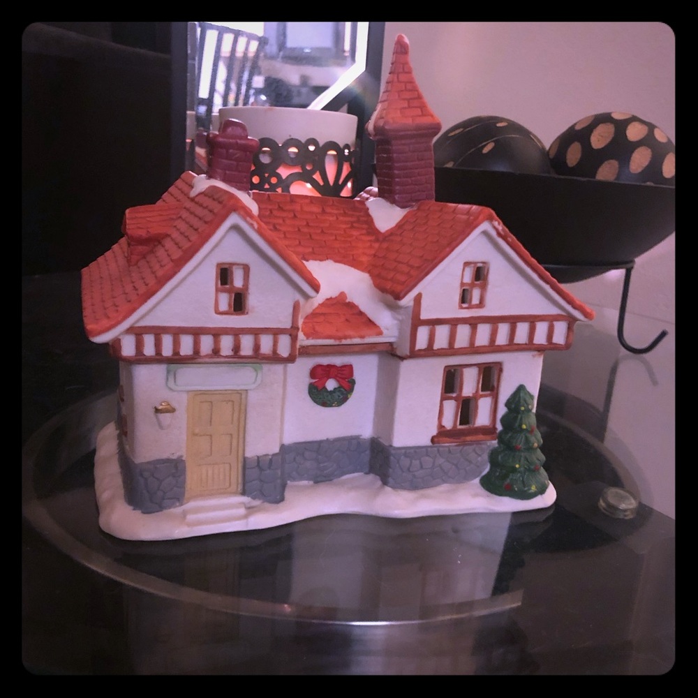 Dickens Porcelain Holiday Village House | Lighted Christmas Village Building - Picture 2 of 6